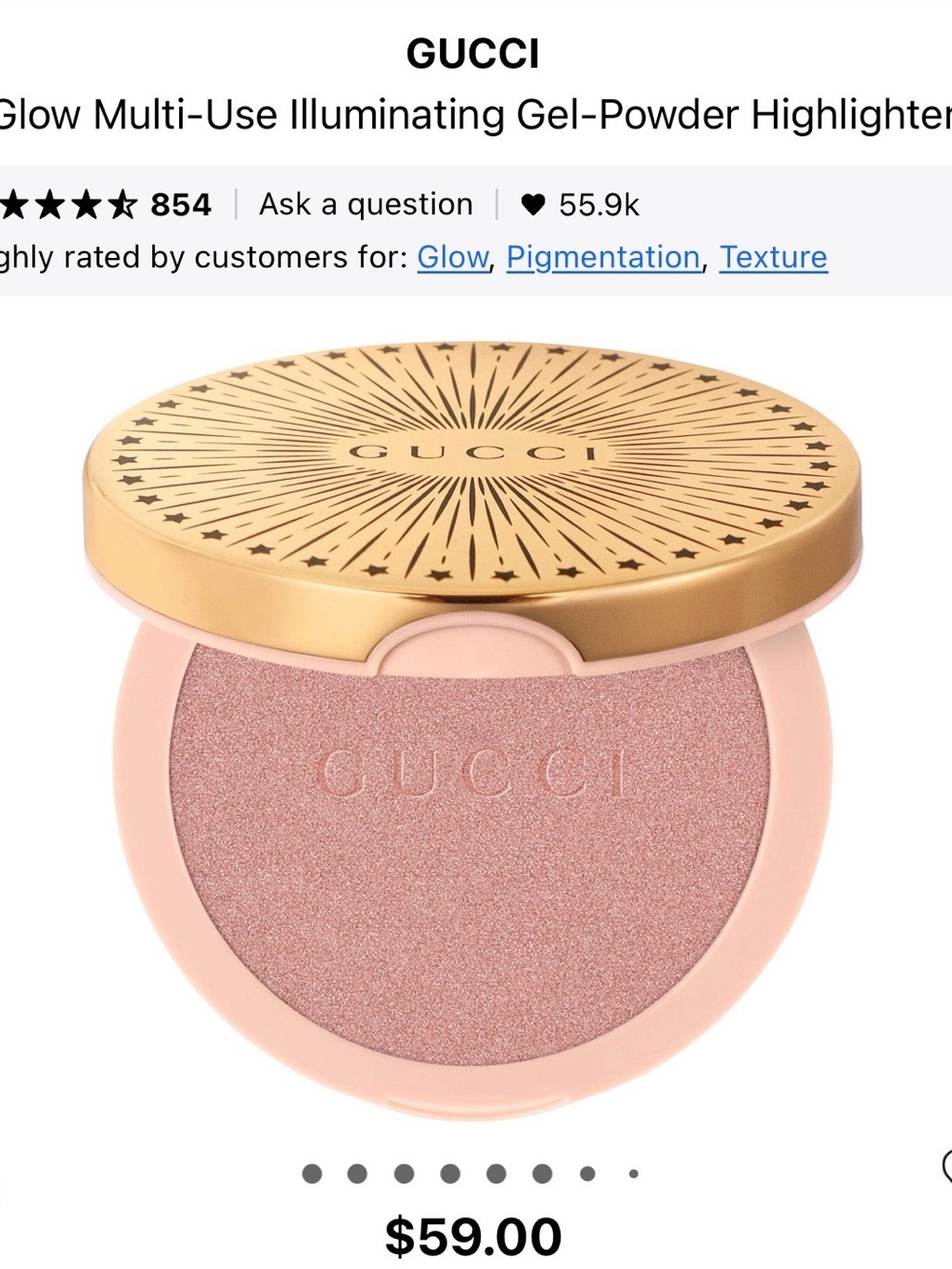 Gucci Rose Gold Multi-Use Illuminating Gel-Powder Highlighter